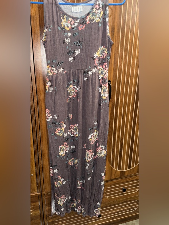 24/7 Maurices Dresses & Skirts - Sleeveless Floral Maxi Dress in Brown--lightweight--Summer--Womens XS